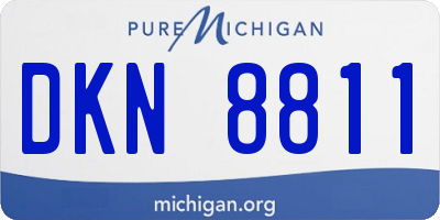 MI license plate DKN8811