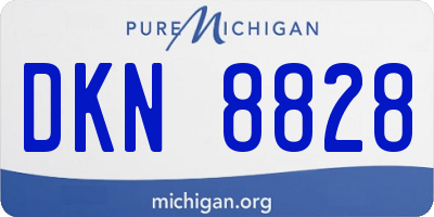 MI license plate DKN8828