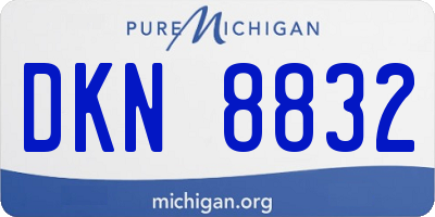 MI license plate DKN8832