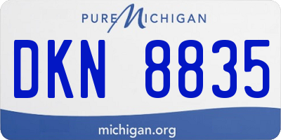 MI license plate DKN8835