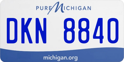 MI license plate DKN8840