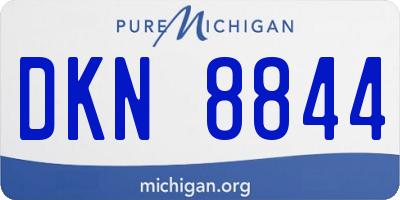 MI license plate DKN8844