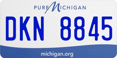 MI license plate DKN8845