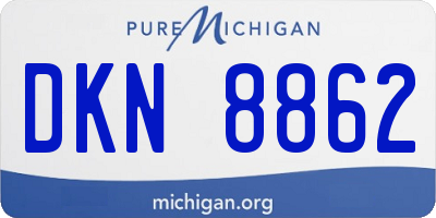 MI license plate DKN8862