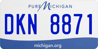 MI license plate DKN8871