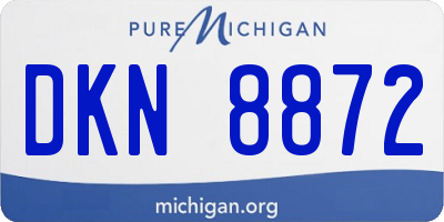MI license plate DKN8872