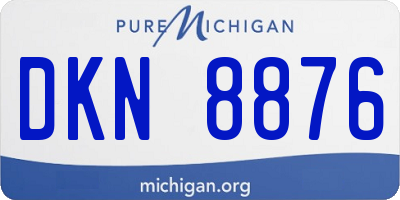 MI license plate DKN8876