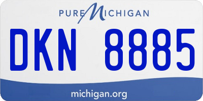 MI license plate DKN8885