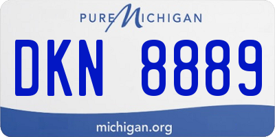 MI license plate DKN8889