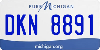 MI license plate DKN8891