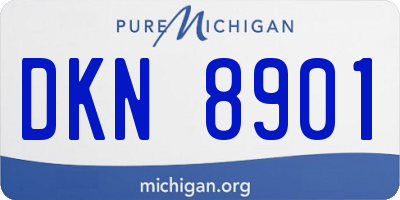 MI license plate DKN8901