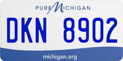 MI license plate DKN8902