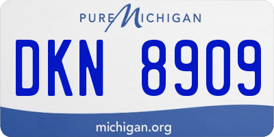 MI license plate DKN8909