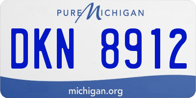 MI license plate DKN8912