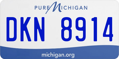 MI license plate DKN8914
