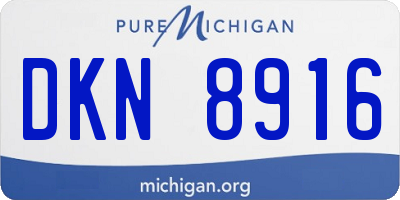 MI license plate DKN8916