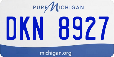 MI license plate DKN8927