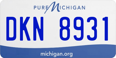 MI license plate DKN8931