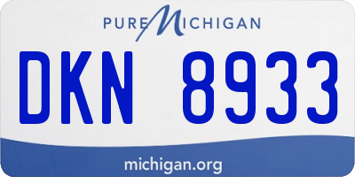 MI license plate DKN8933