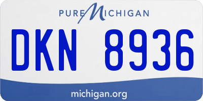 MI license plate DKN8936