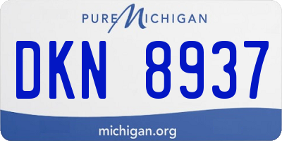 MI license plate DKN8937