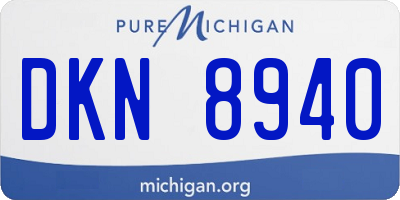 MI license plate DKN8940