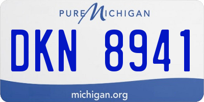 MI license plate DKN8941