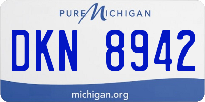 MI license plate DKN8942