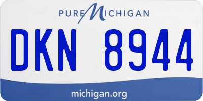 MI license plate DKN8944