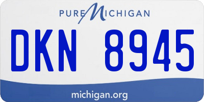 MI license plate DKN8945