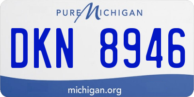MI license plate DKN8946