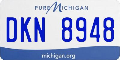 MI license plate DKN8948