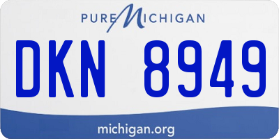 MI license plate DKN8949