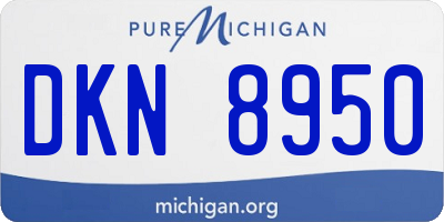 MI license plate DKN8950