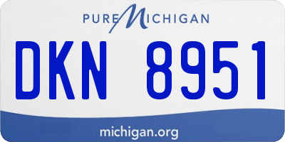 MI license plate DKN8951