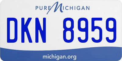 MI license plate DKN8959