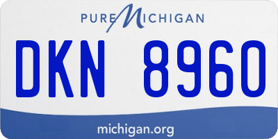 MI license plate DKN8960