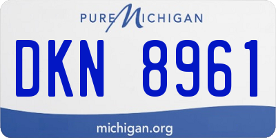 MI license plate DKN8961