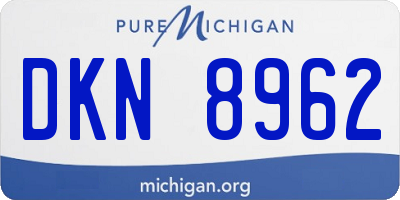 MI license plate DKN8962