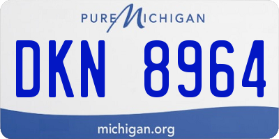 MI license plate DKN8964