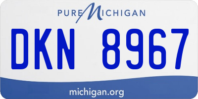 MI license plate DKN8967