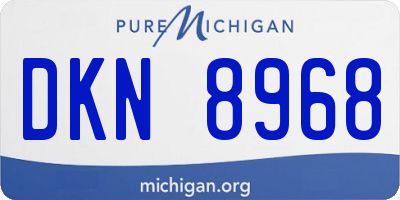 MI license plate DKN8968