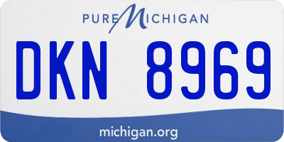 MI license plate DKN8969