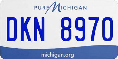 MI license plate DKN8970