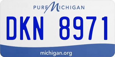 MI license plate DKN8971