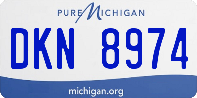 MI license plate DKN8974