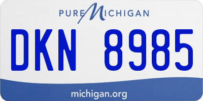 MI license plate DKN8985