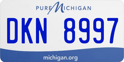 MI license plate DKN8997