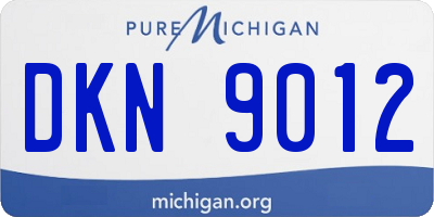 MI license plate DKN9012
