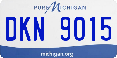 MI license plate DKN9015